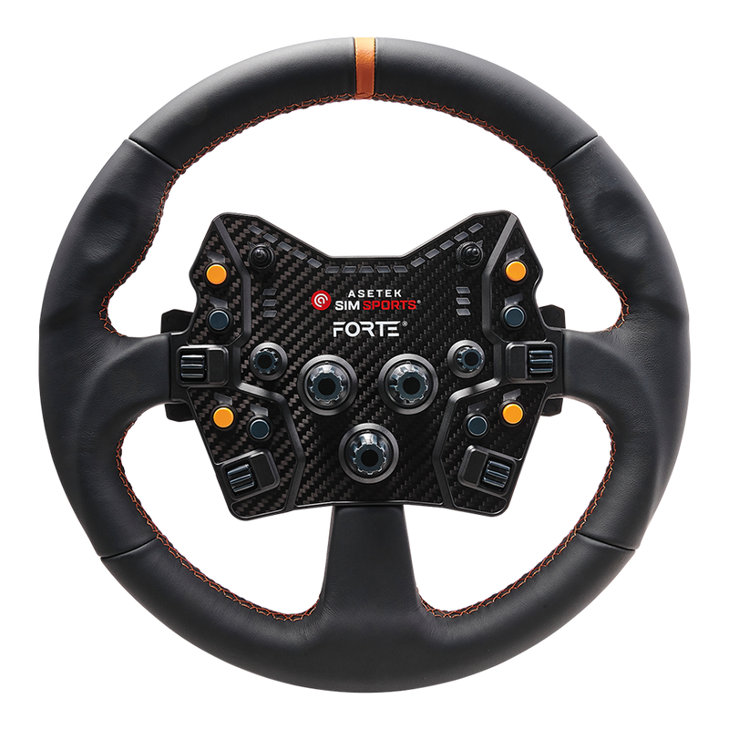 Asetek SimSports Round Black Leather Rim